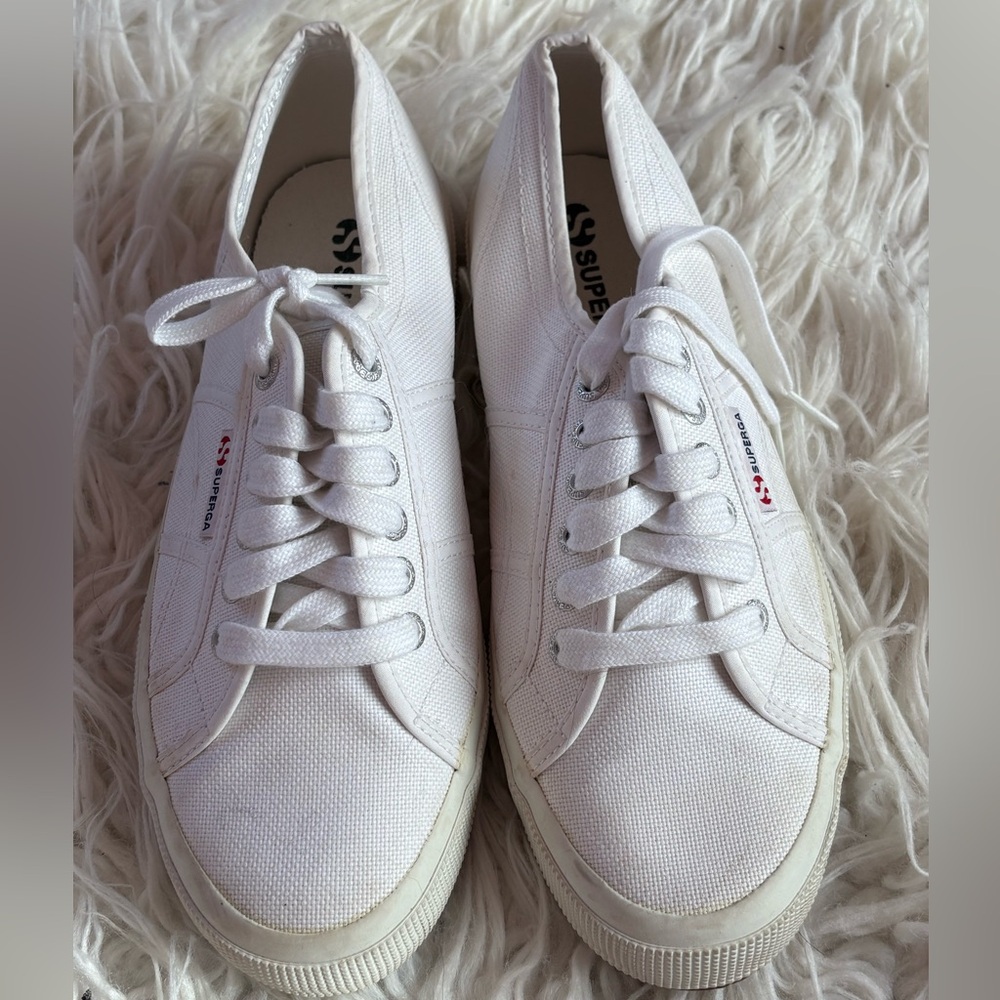Superga 2750 Cotu Classic Canvas Sneakers White Size 9.5